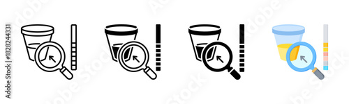 Urine Test Icon, Multi Styles Icon Set