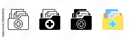 Medical History Icon, Multi Styles Icon Set