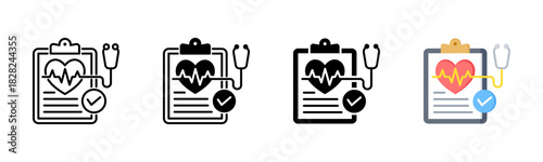 Medical Check Up Icon, Multi Styles Icon Set