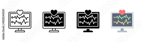 Pulse Icon, Multi Styles Icon Set