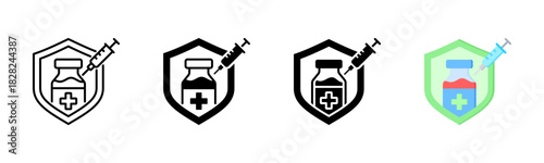 Vaccination Icon, Multi Styles Icon Set