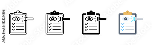 Eye Exam Icon, Multi Styles Icon Set