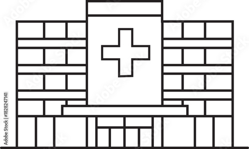 hospital building icon