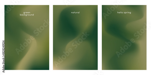 Soft green abstract gradient background set with smooth organic shapes. Minimal, natural, and calming design ideal for spring themes, eco branding, social media graphics, and modern templates.