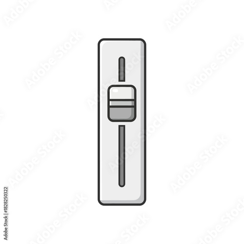 Mixer Fader Icon Single Slider Flat Rectangle Track