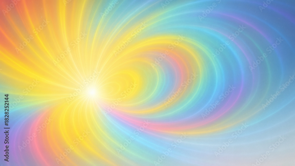 Obraz premium Vibrant Prism Light Swirl with Radiant Rainbow Color Flow and Dynamic Abstract Energy Motion for Colorful Creative Backgrounds