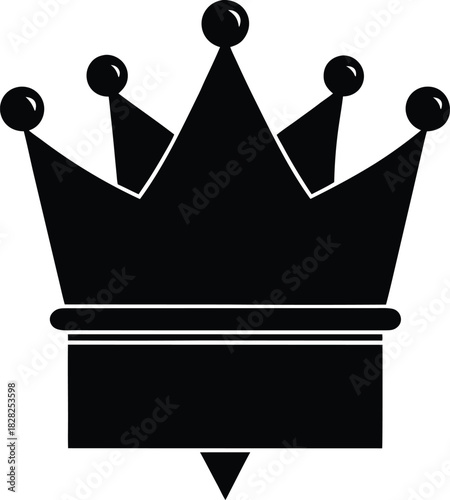 Royal king crown with board design elements