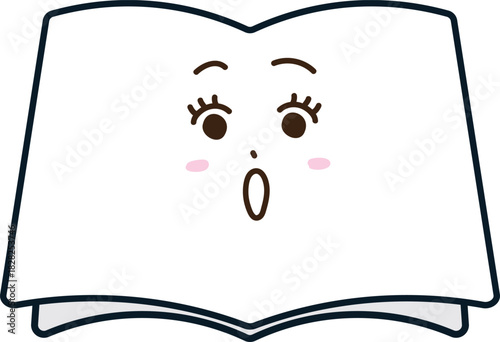 驚いた表情の本キャラクター