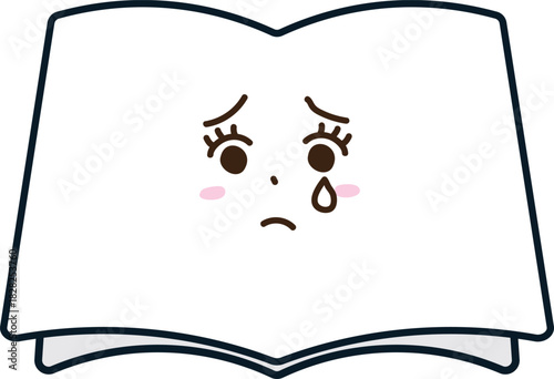 泣いている本キャラクター