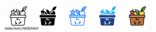 Composting Icon Set Multiple Style Collection