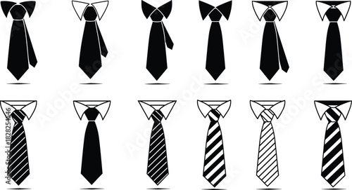 necktie illustration, shirt collar, tie knot, fashion accessory, formal wear, business attire, vector design, style guide, menswear, elegant looknecktie illustration 