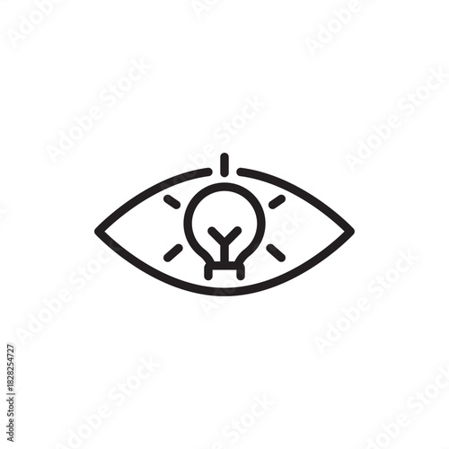 Vision icon symbolizing organizational future aspirations, strategic long-term goals, and inspirational corporate direction, represent business strategy, leadership communication, and idea generation.
