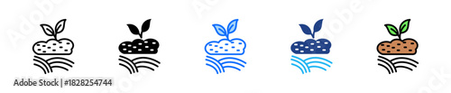 Organic Farming Icon Set Multiple Style Collection