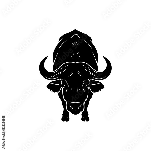 Stylized Bull Silhouette Emblem Symbolizing Raw Power and Resilience