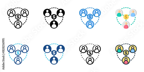 Investor Relations icon set multiple style vector collection 
