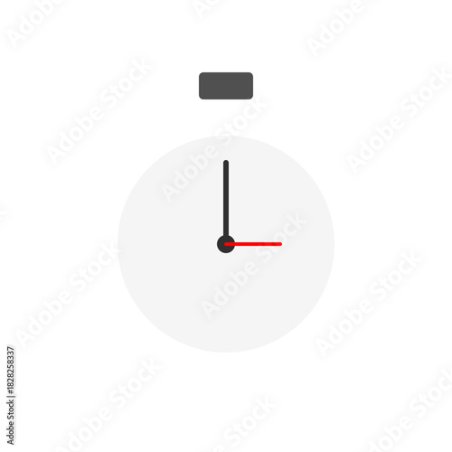 Time is Ticking: Simple, uncluttered image of a clock with the time showing.