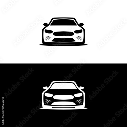 racing car symbol logo, stylish car vector silhouette