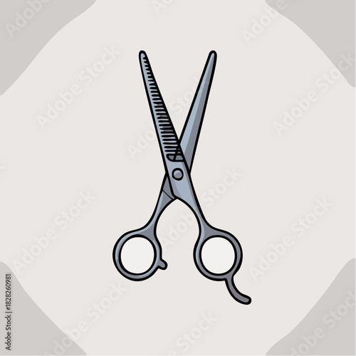 Hairdressing thinning scissors for professional stylists.