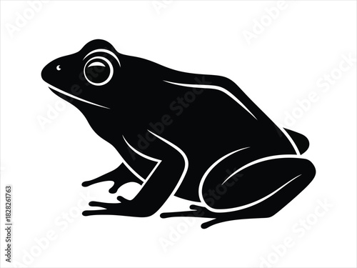 Silhouette of a Frog in a Side Profile View, Iconographic Representation