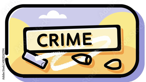Conceptual illustration symbolizing crime scene investigation, forensic analysis, and law enforcement efforts to solve crimes, highlighting the importance of evidence and detective work