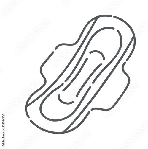 生理用ナプキン（サニタリーパッド）のイラスト：月経・フェムテック・女性のヘルスケア