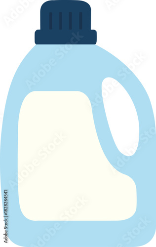 A stylized illustration of a detergent bottle designed for household cleaning and hygiene.