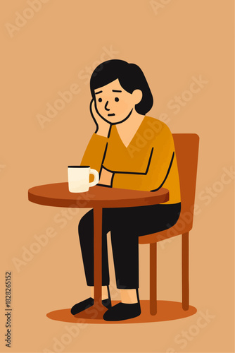 Introvert Coffee Alone Vector