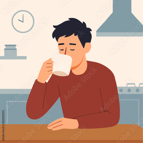 Introvert Coffee at Home Vector