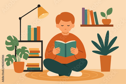 Introvert Cozy Room Vector