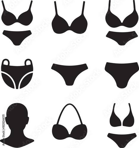 silhouette Bra and panty silhouette design
