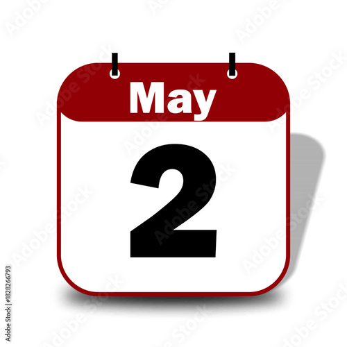 2 May Date Calendar