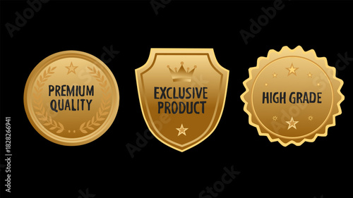 Premium Quality Collection in Elegant Gold Style for Branding Use