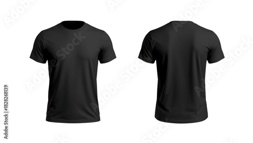 Black TShirt Mockup Front and Back
