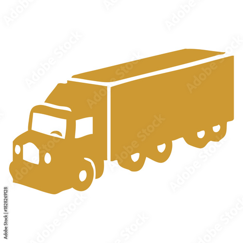 Golden Delivery Truck Icon