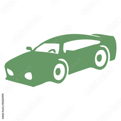 Green Sports Car Icon