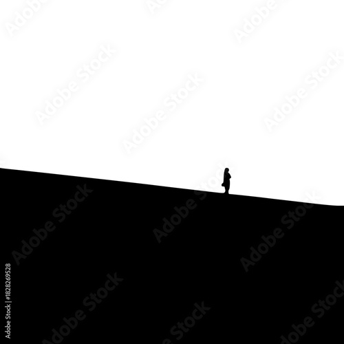 silhouette of a man, walking alone women, walking alone men