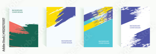 Modern design template for poster flyer brochure cover.  Vector flyer layout, white background with elements for magazine, cover, poster design. EPS 10.   