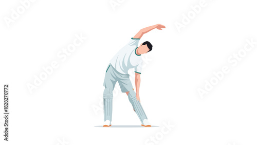 Man Doing Side Stretch Exercise for Flexibility and Fitness