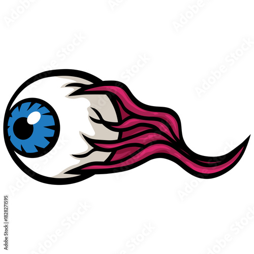 Eyeball Cartoon Halloween Festival Illustration