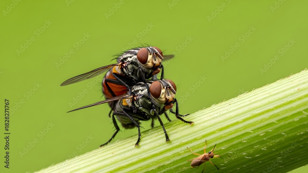 Fototapeta premium fly on leaf