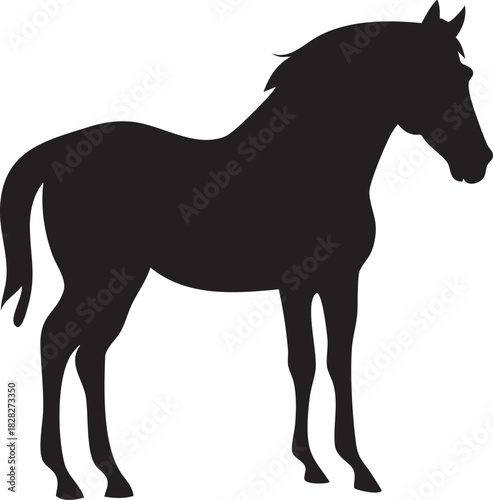 Cheval animal de profil Silhouette