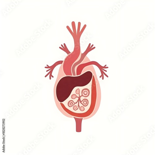Anatomical Heart Illustration – Medical Organ Vector