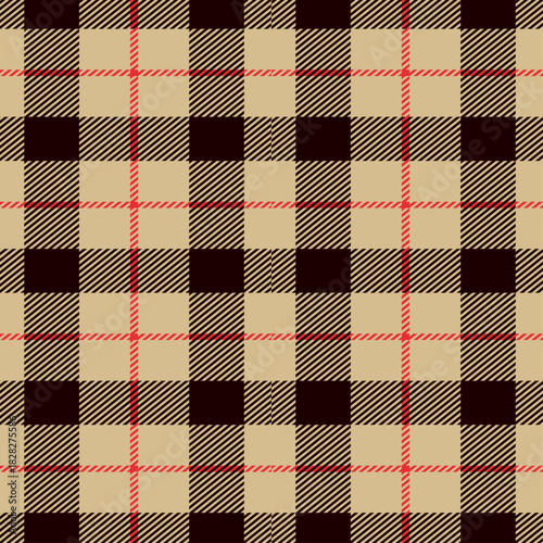 seamless traditional scottish brown beige soft pastel tartan pattern classic checkered textile texture fashion design fabric wrapping paper high resolution plaid pattern suitable for clothing vector 