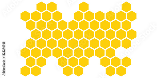 simple yellow honeycomb pattern for banner poster background.