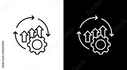 Database Migration White Icon Set Design