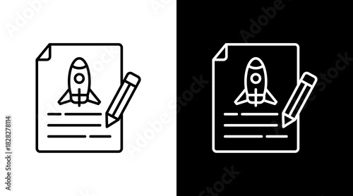 Continuous Feedback White Icon Set Design