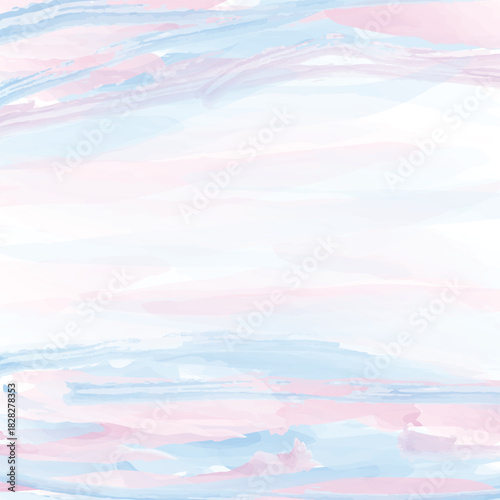 A sky blue and pink watercolor background with gentle, blended brush strokes creating a fresh and calming texture. Light tones 