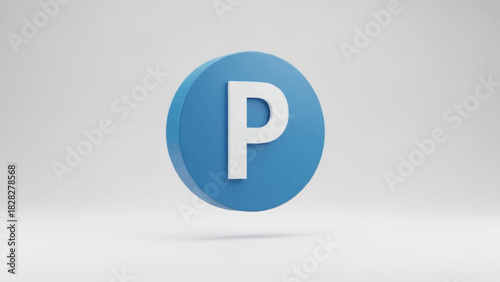 3D blue and white number icons for web and signage design