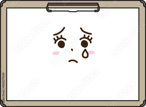 涙を流す悲しいバインダー・署名板キャラクター