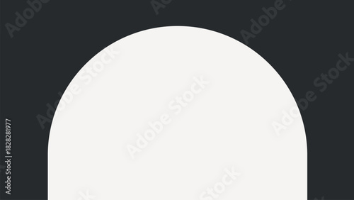 Arch frame background, black geometric design vector